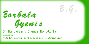 borbala gyenis business card